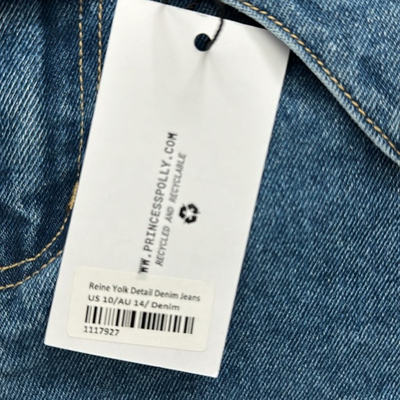 Princess Polly Reine Yolk Detail Denim Jeans - Picture 5 of 5
